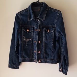 ARIZONA JEAN CO Blue Denim Jacket Cropped Size L